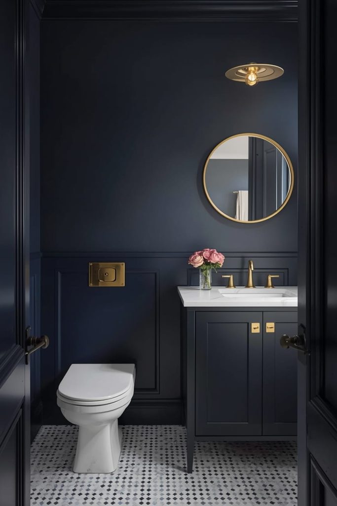 Charcoal Gray Bathroom for a Softer Moody Bathroom Look