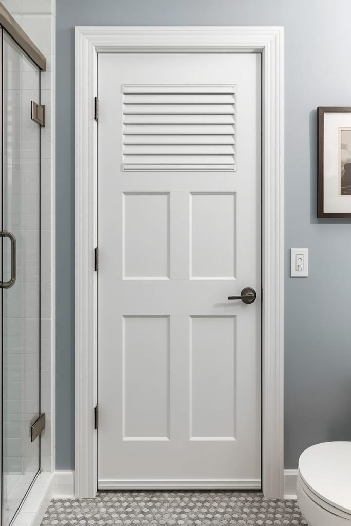Contemporary Bathroom Door with Ventilation