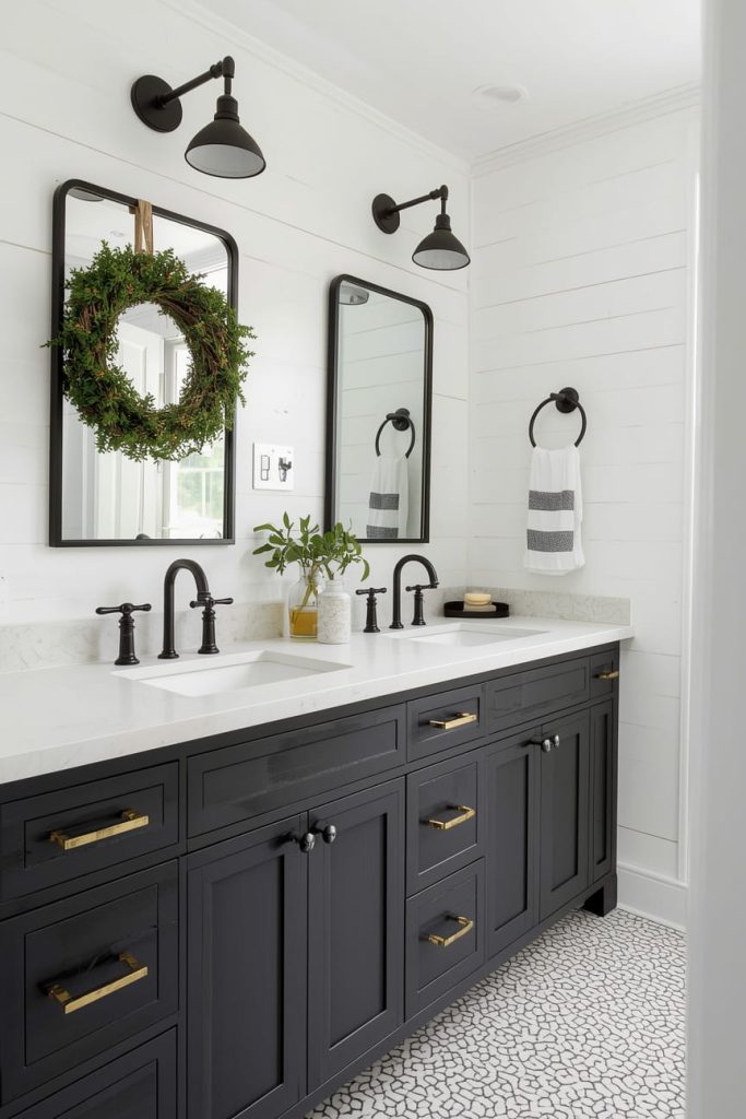 Farmhouse Shower and Tub Combo