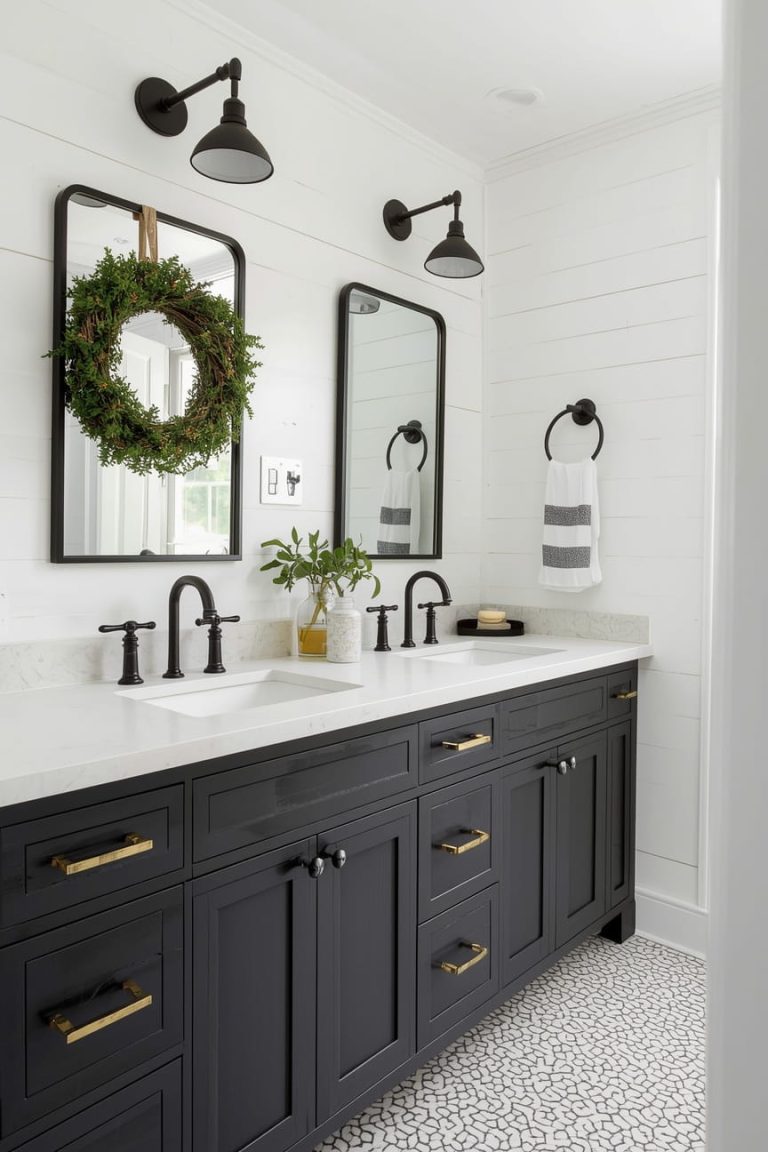 Farmhouse Shower and Tub Combo