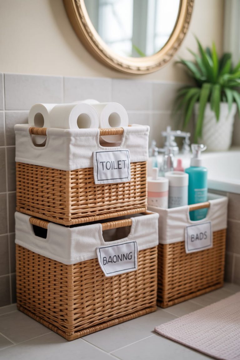 Floating Vanity Storage for an Airy Look