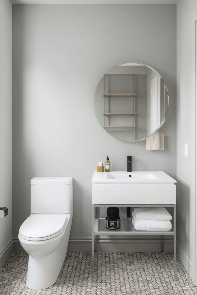 Gray and White Bathroom for Timeless Style