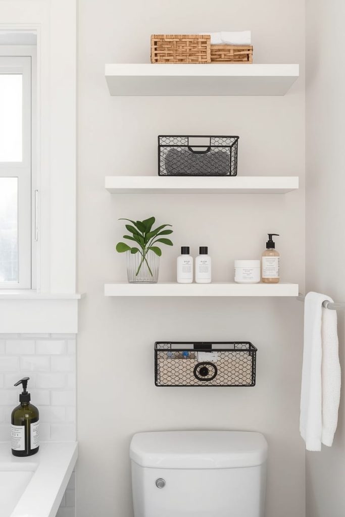 Incorporate Clear Storage Containers Bathroom
