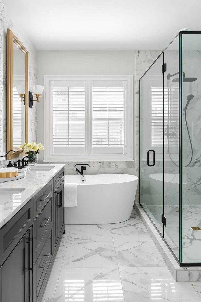 Industrial Gray Concrete Bathroom