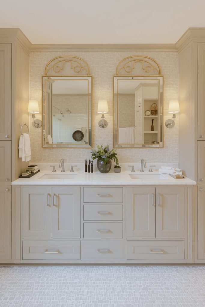 Linear Bathroom Layout for Simplicity