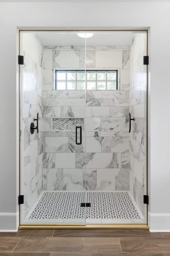  Luxury Bathroom Door Design with Frameless Glass