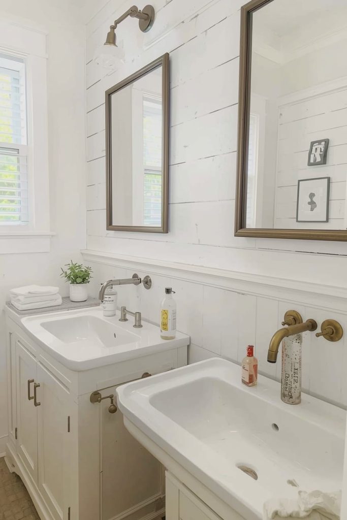 Modern Farmhouse Ensuite Bathroom Charm