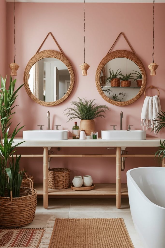 Pink Bathroom Tiles for a Bold Statement