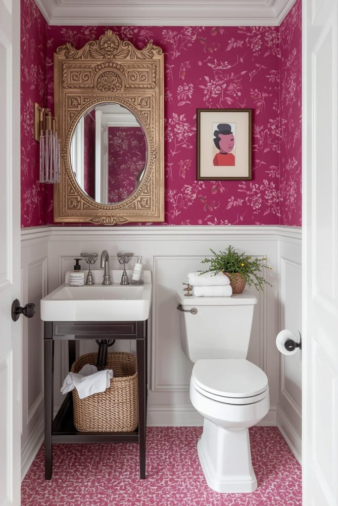 Pink and Gold Bathroom for Glam Appeal