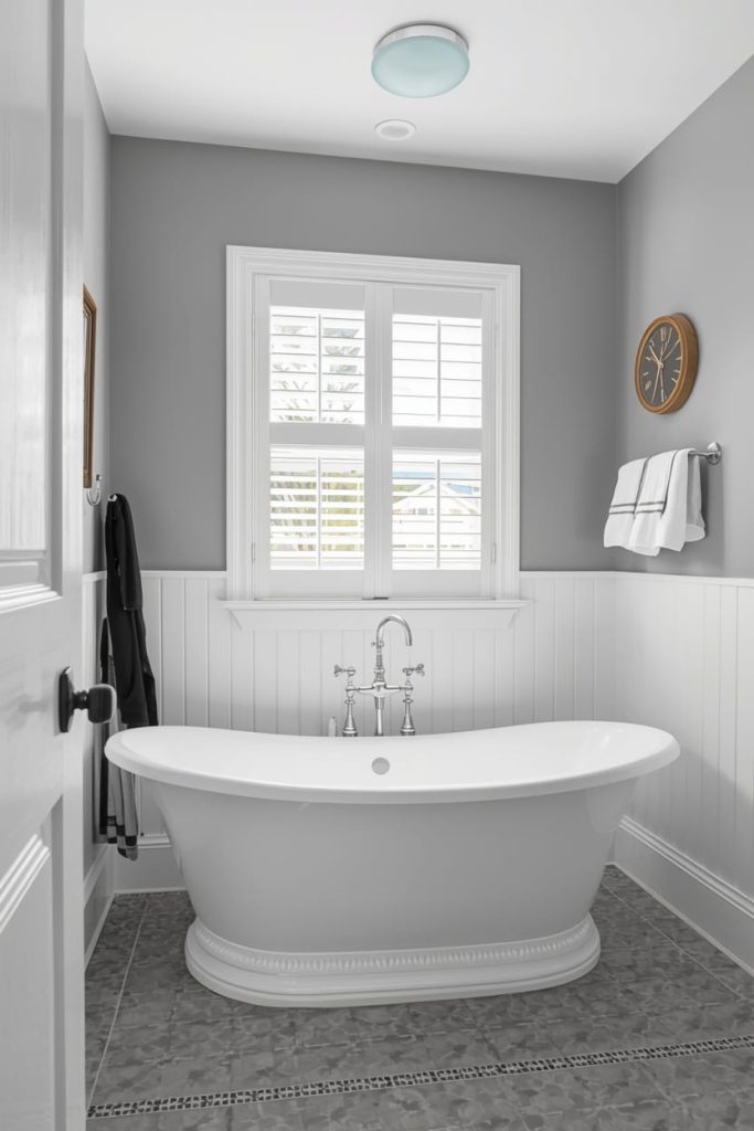 Scandinavian Gray Bathroom Simplicity