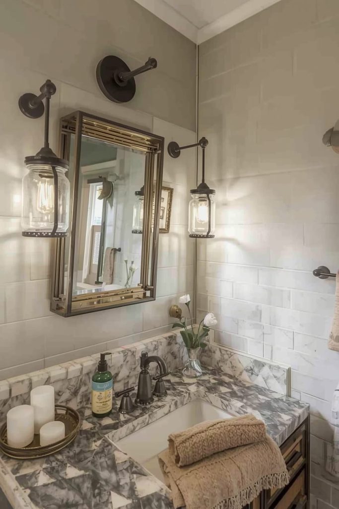 Shiplap Bathroom Walls for Farmhouse Appeal