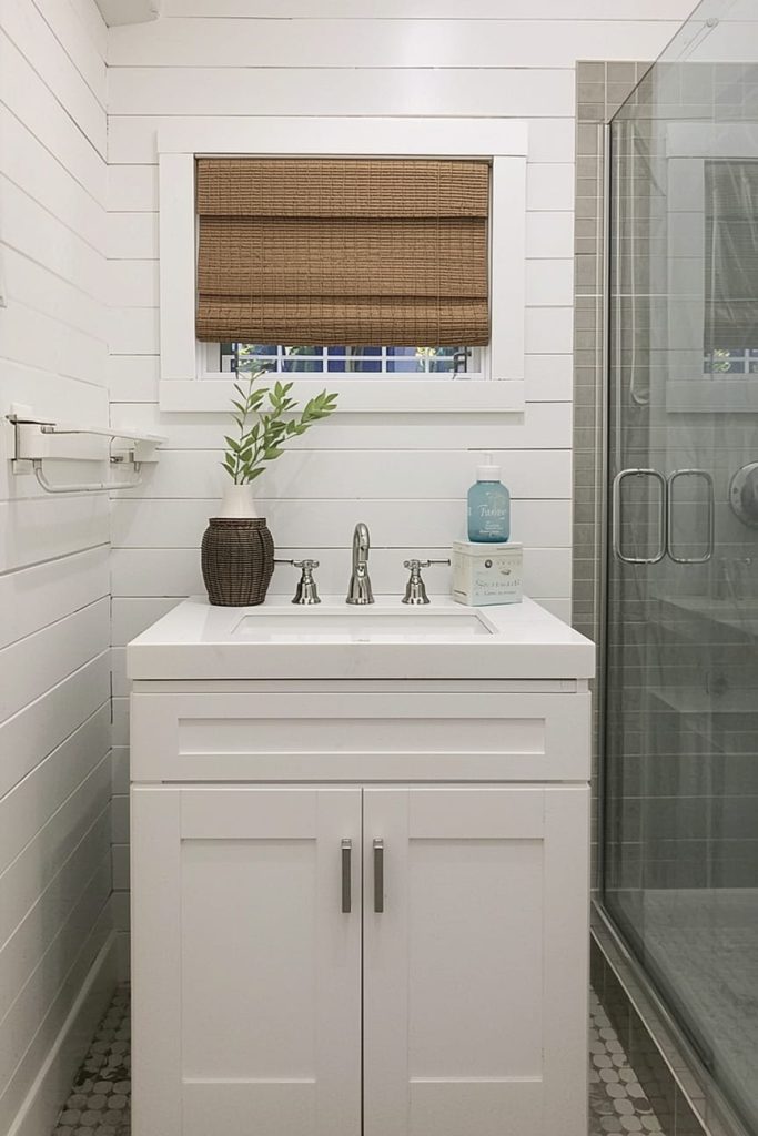 Shiplap Bathroom Walls for Farmhouse Charm