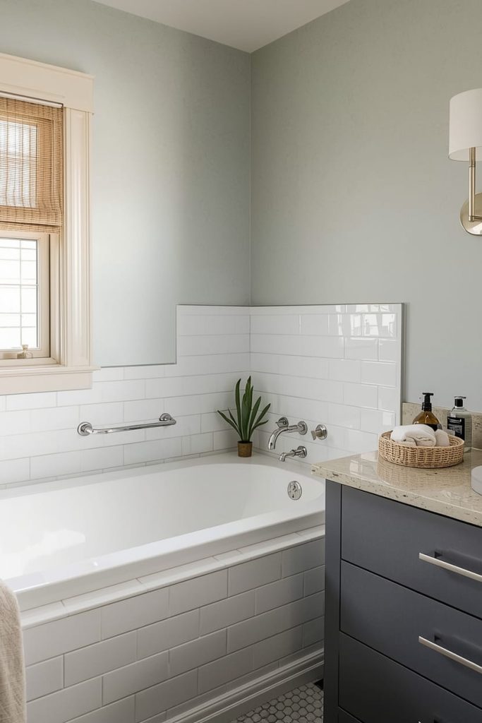 Tub Surround Ideas with Bold Tile Accents