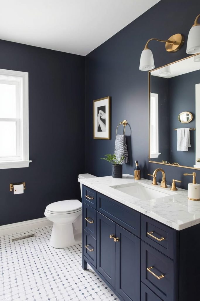 Two-Tone Bathroom Colors (Creative & Dynamic)