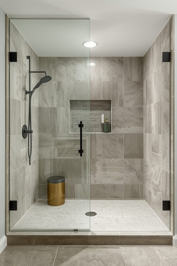 Walk-In Shower Layout for Open Concept
