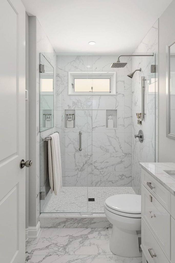 Warm Neutral Bathroom with Earthy Tones