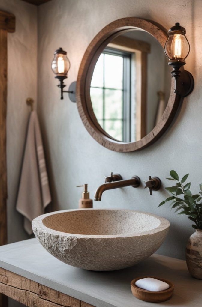 Distressed Wood Mirror for a Focal Point