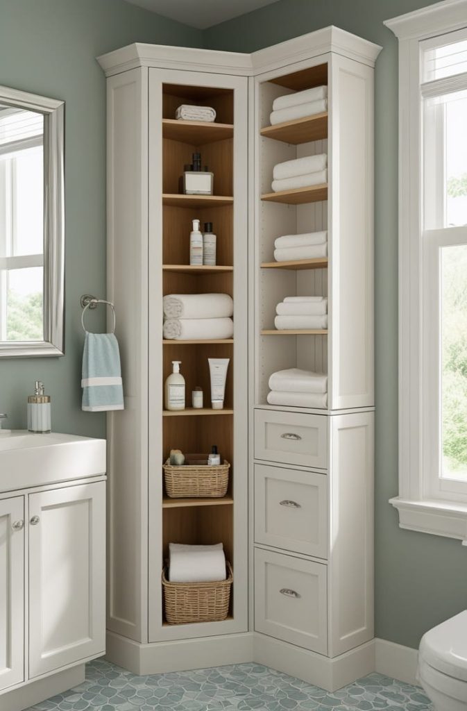 Farmhouse Bathroom Cabinets for Cozy Charm