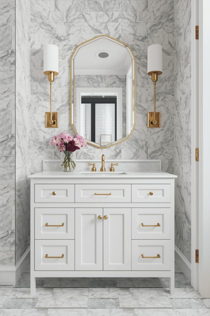 Farmhouse Bloxburg Bathroom Ideas with Rustic Touch