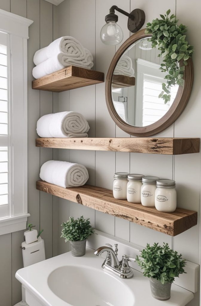 Floating Wooden Shelves for Functional Decor