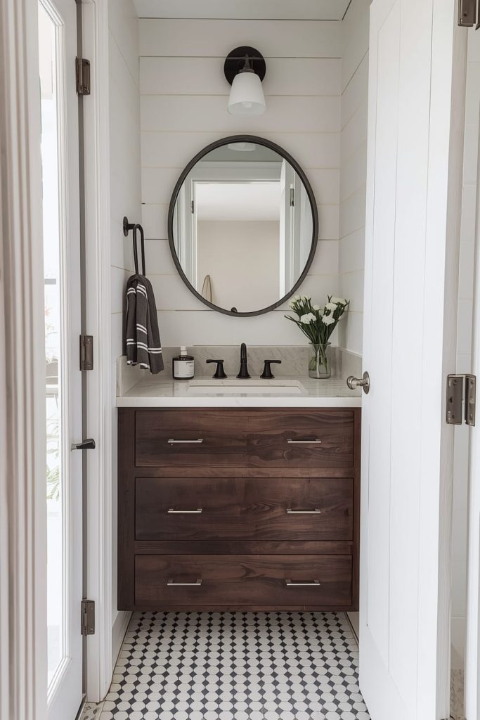 Minimalist Bloxburg Bathroom with Neutral Palette