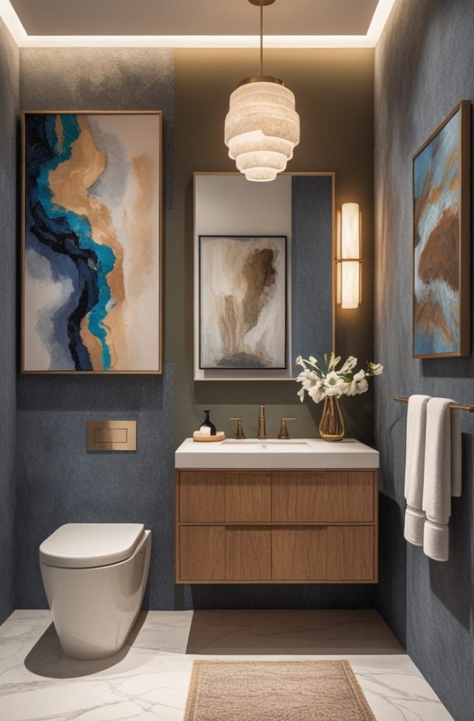 Powder Room Lighting Ideas with Wall Sconces