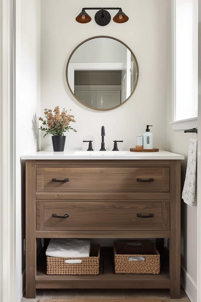 Reclaimed Wood Vanity for Authentic Rustic Charm