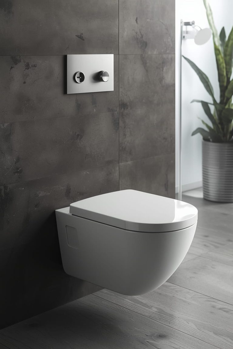 Smart Wall-Mounted Toilet Design with Modern Features