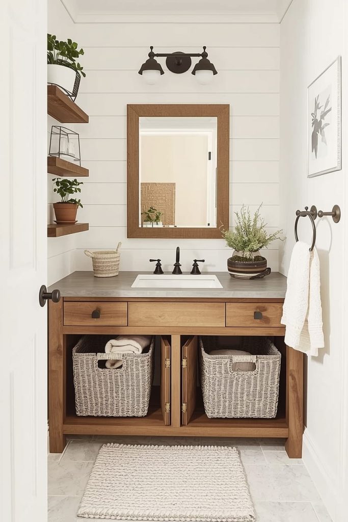 Tiny Powder Room Ideas for Guests with Space-Saving Layout