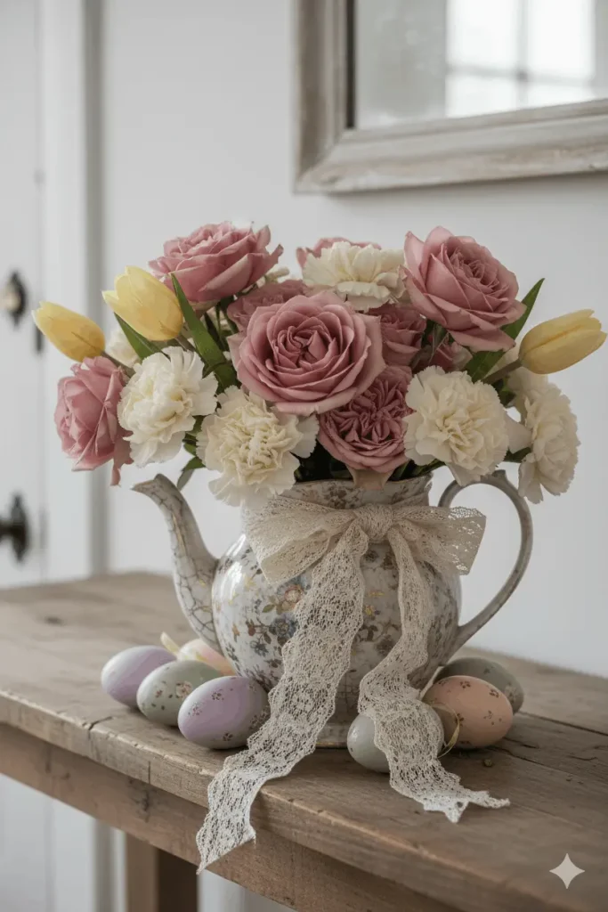 Vintage-Inspired Easter Floral Arrangement