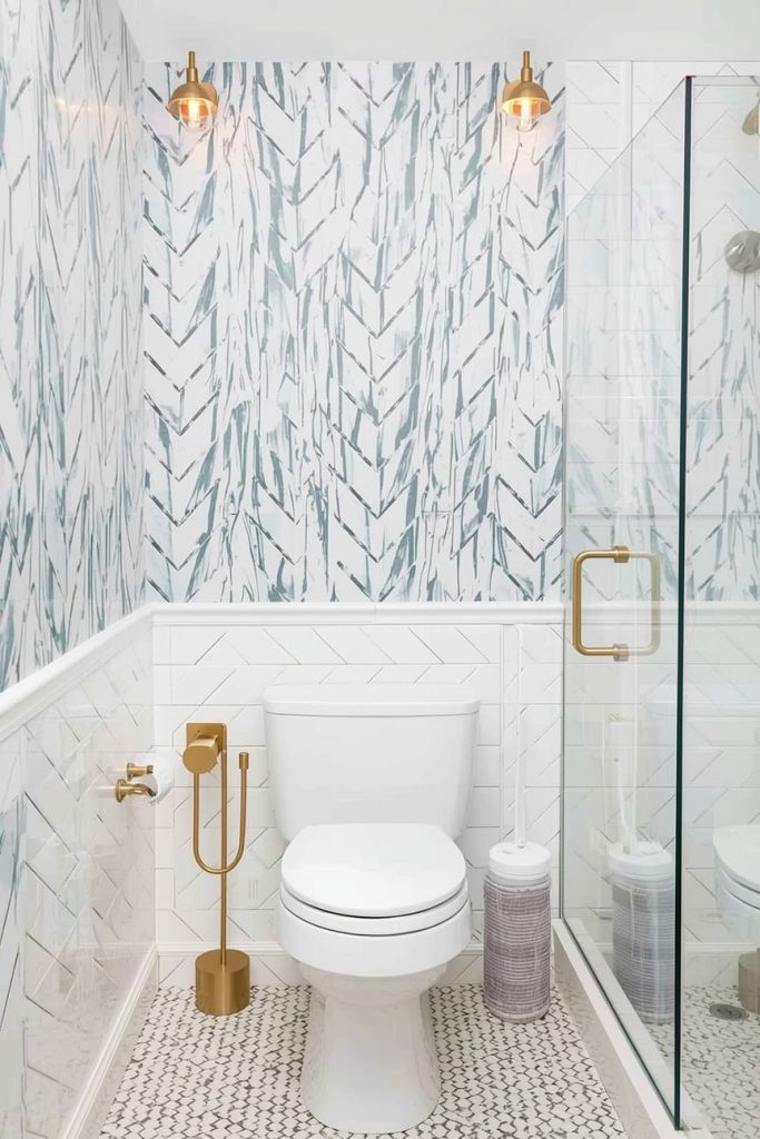 Budget Guest Powder Room Makeover with DIY Decor