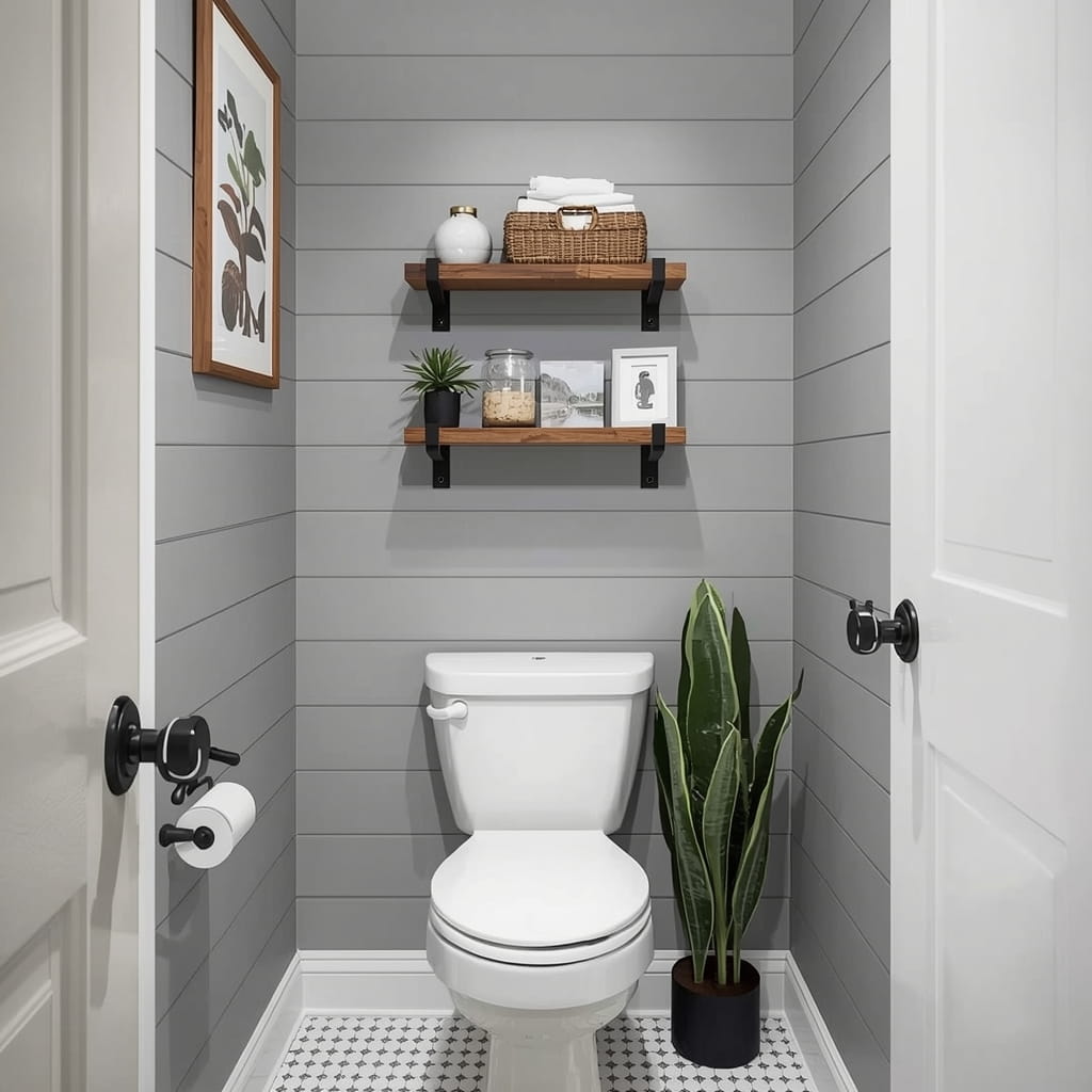Coastal Shiplap Half Bathroom Ideas