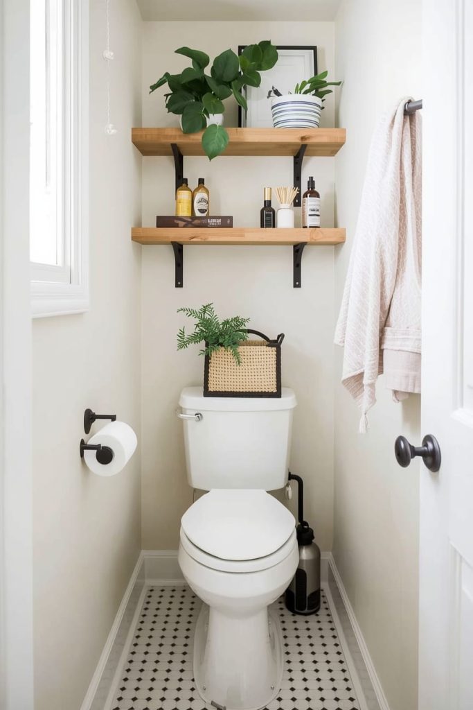 Corner Over-the-Toilet Shelves