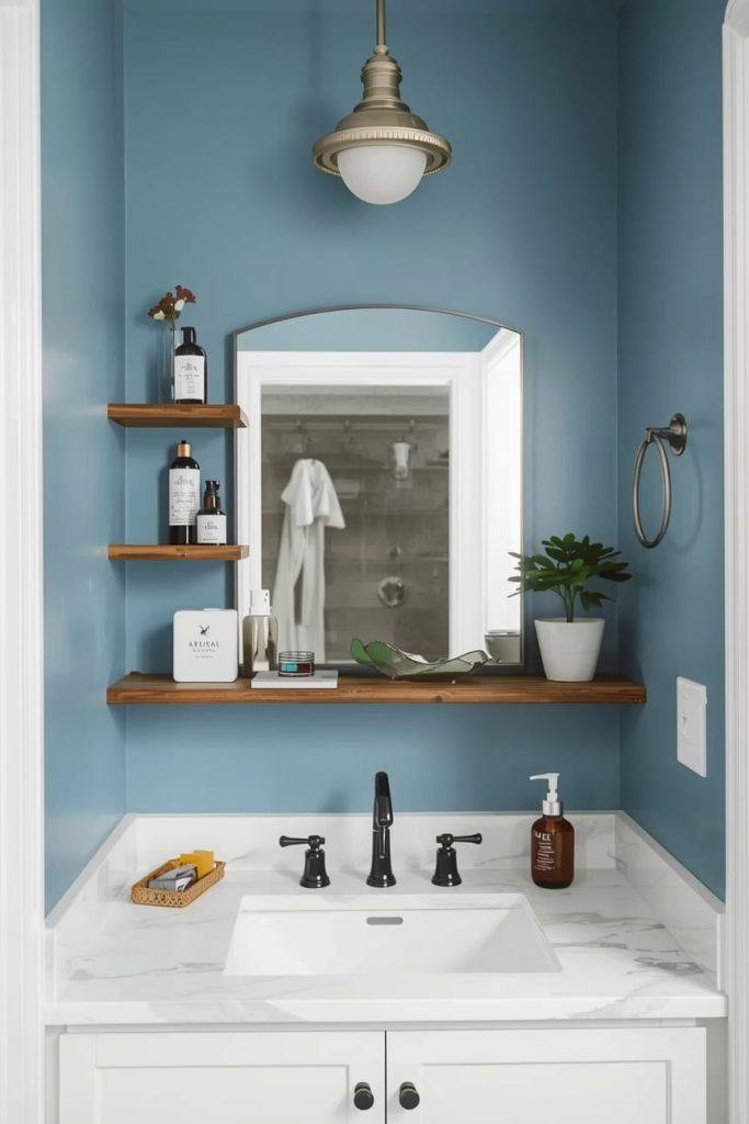Corner Shelving Ideas for Tiny Bathrooms