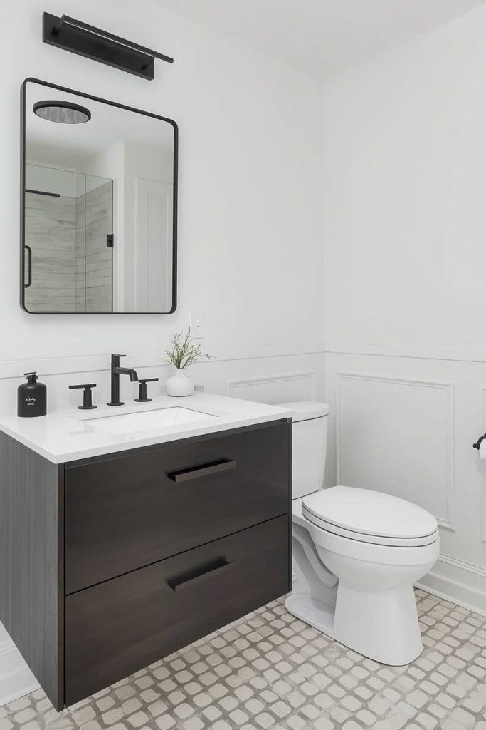 DIY Budget Powder Room Wainscoting Ideas