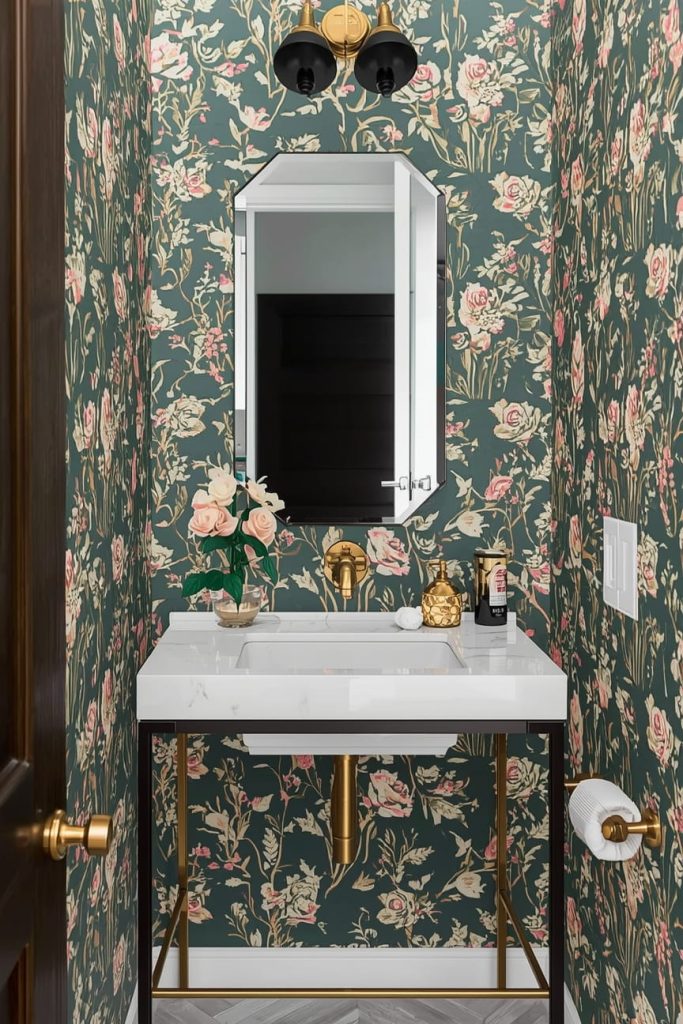 DIY Powder Room Makeover Ideas with Accessories