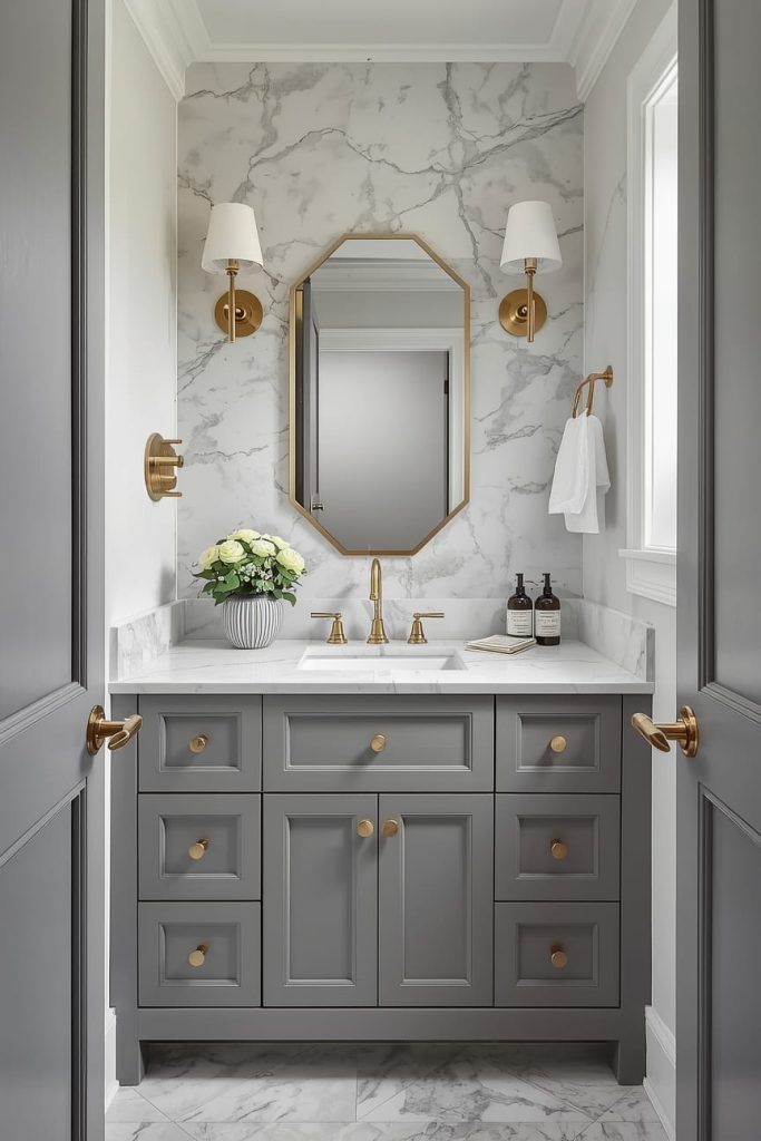 Farmhouse Powder Room Ideas for Cozy Charm