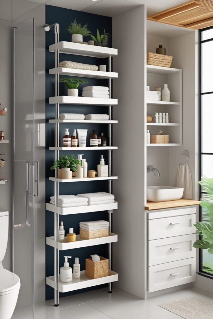 Floating Shelves for Small Bathroom Spaces