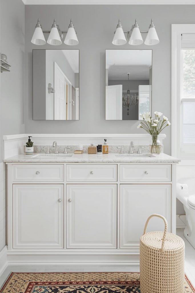 Floating Shelves for Small Half Bathroom Storage