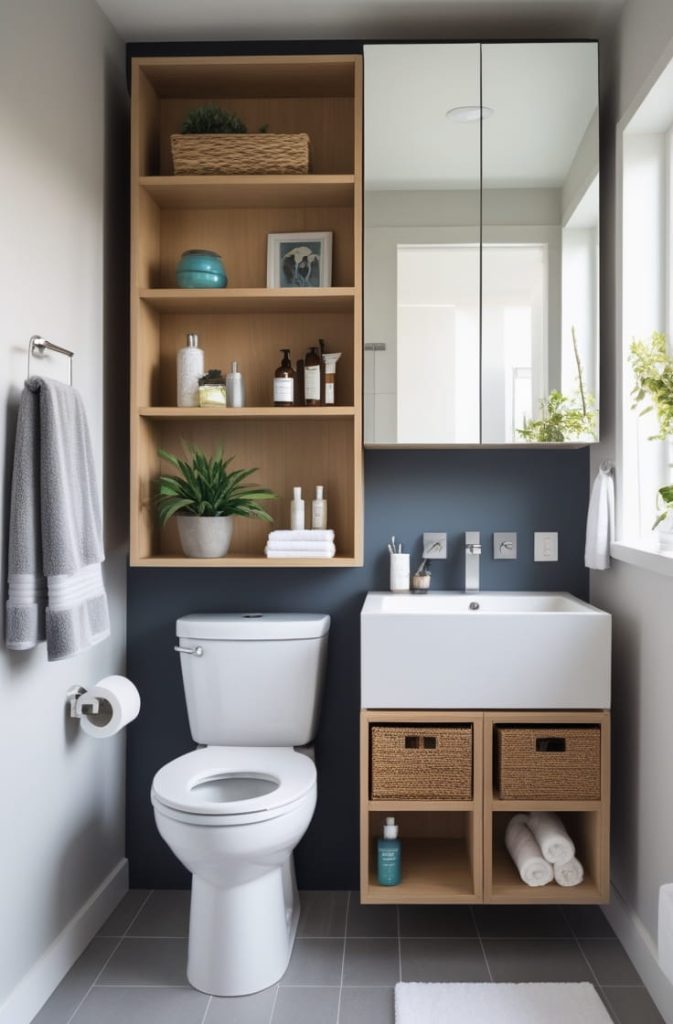  Ladder Shelves Over the Toilet