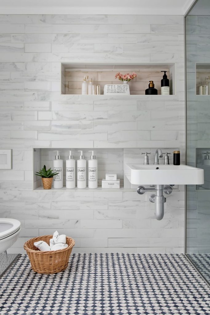 Ladder Shelves for Stylish Bathroom Storage
