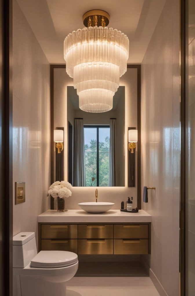 Minimalist Luxury Powder Room Design