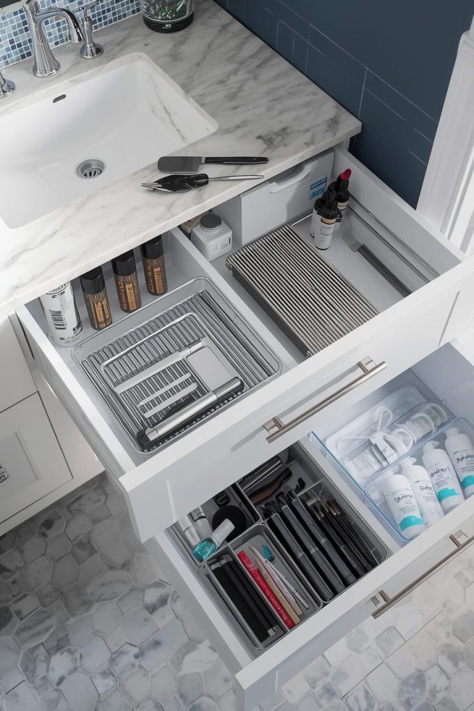 Under Sink Storage Ideas for Half Bathroom Organization