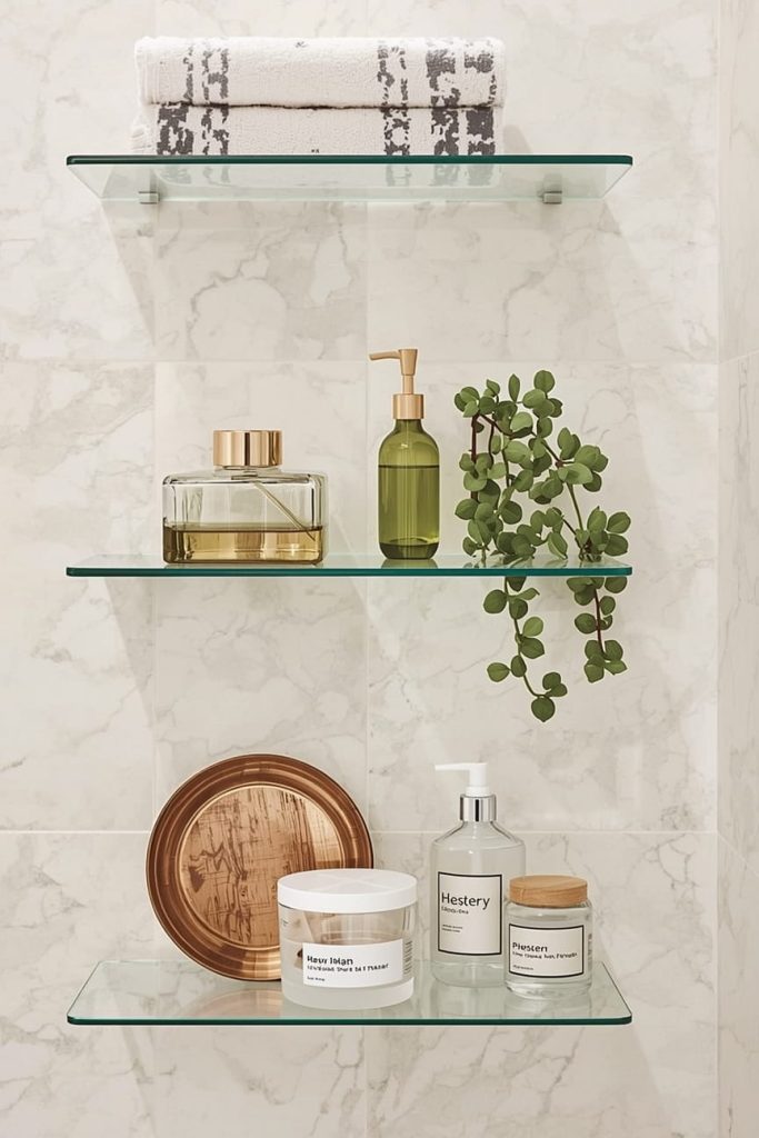Wall Mounted Shelves for Small Bathrooms