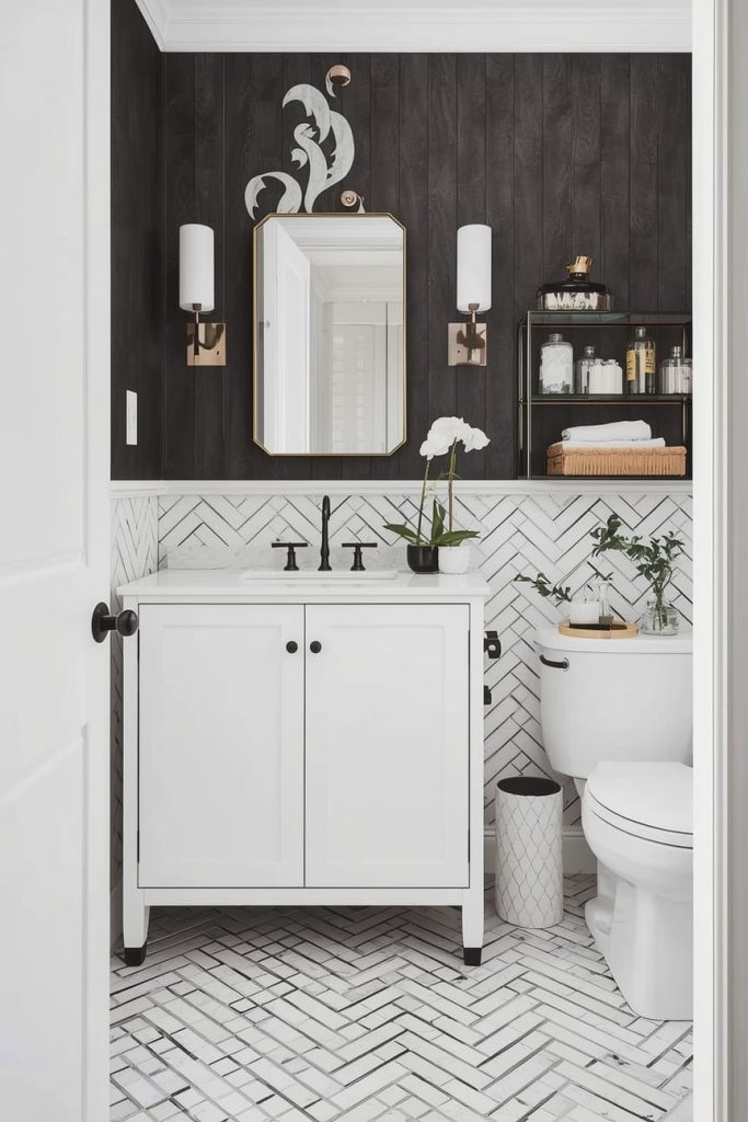 Black and White Subway Tile Bathroom (Timeless and Clean)