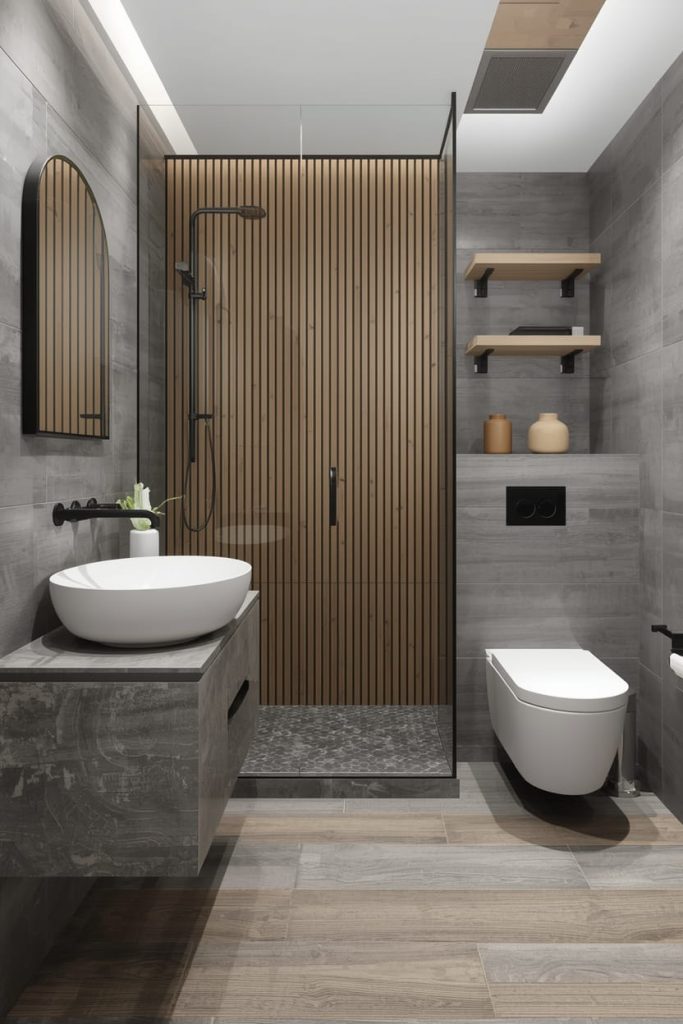 Blue and White Bathroom Tile Combination (Coastal Bathroom Tile Ideas)