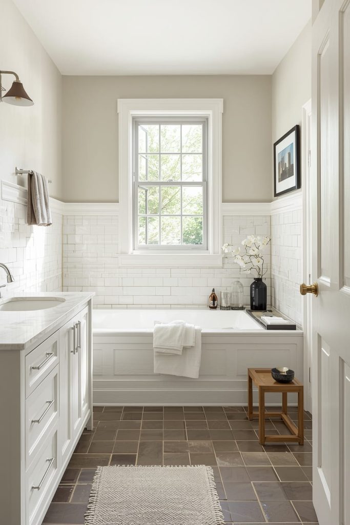 Brown Subway Tile Bathroom Ideas