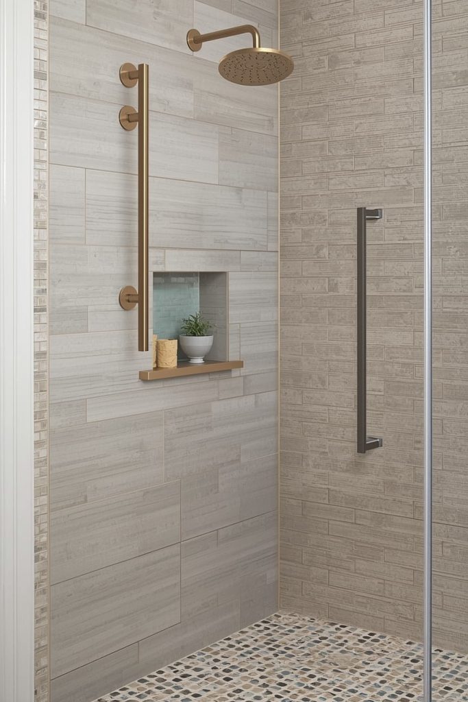 Large Format Walk-In Shower Tile Ideas