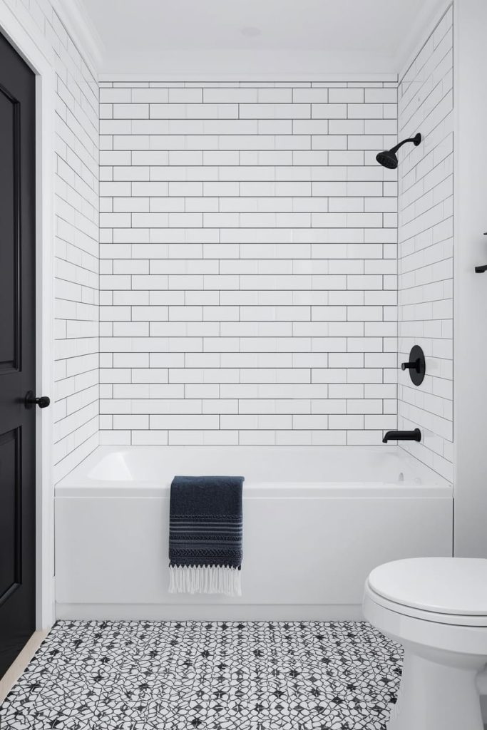 Luxury Bathroom Tile With Freestanding Tub