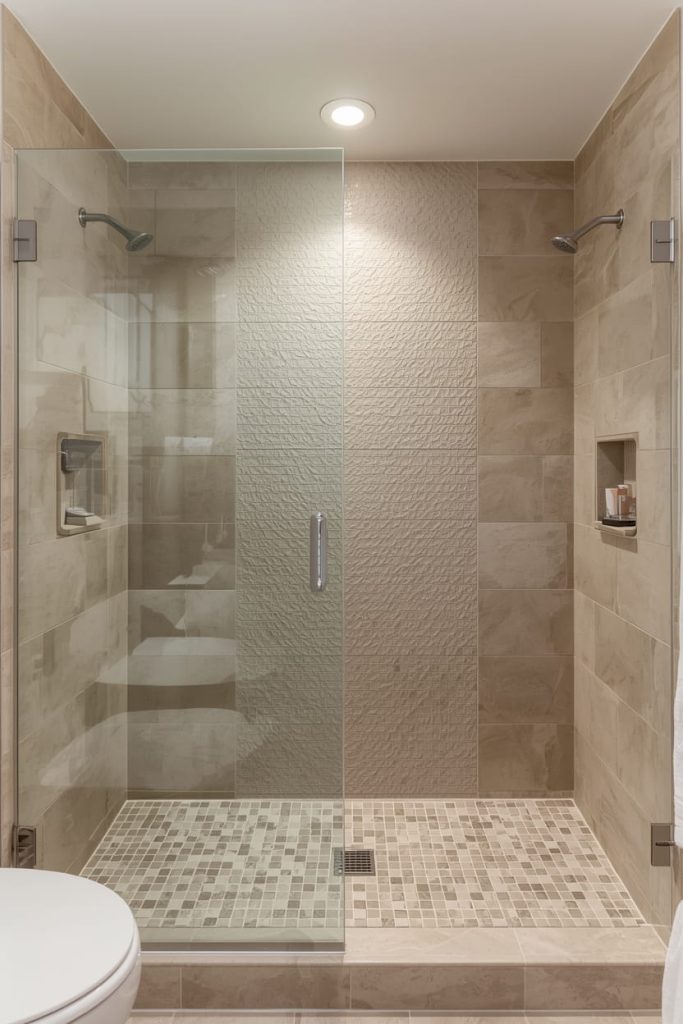  Luxury Beige Marble Tile Bathroom